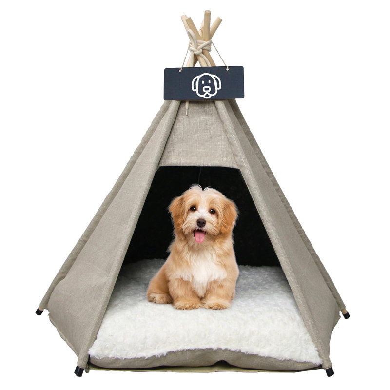 Wool / Felt Collapsible Dog House with 1 Door