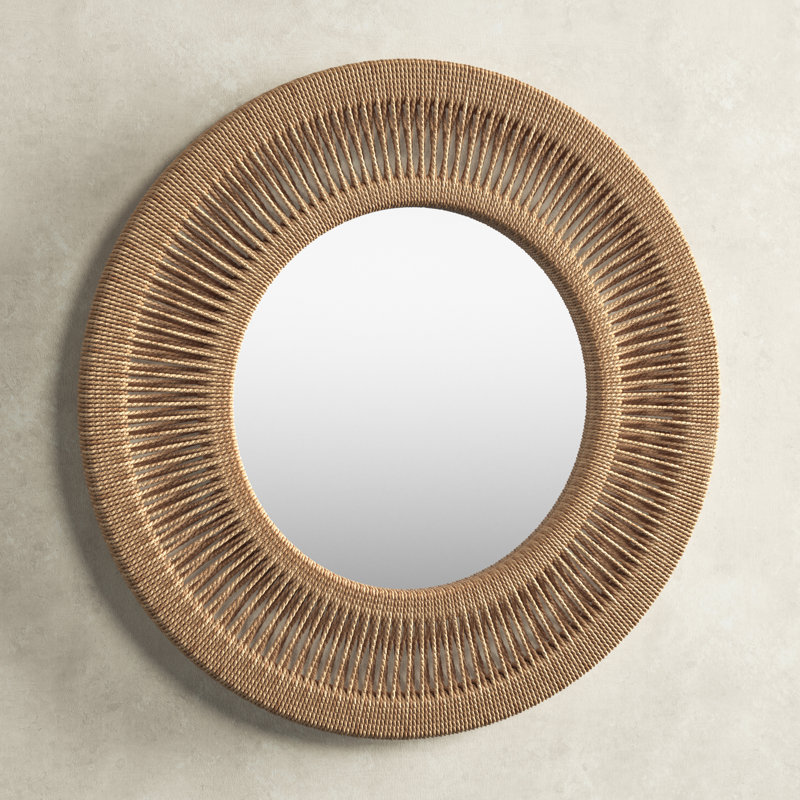 Tacoma Rattan Flat Wall Mirror