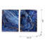 Set Of 2 Blue And Gold Framed Art Panels, Unique Marbled Design, 30.5" X 40"