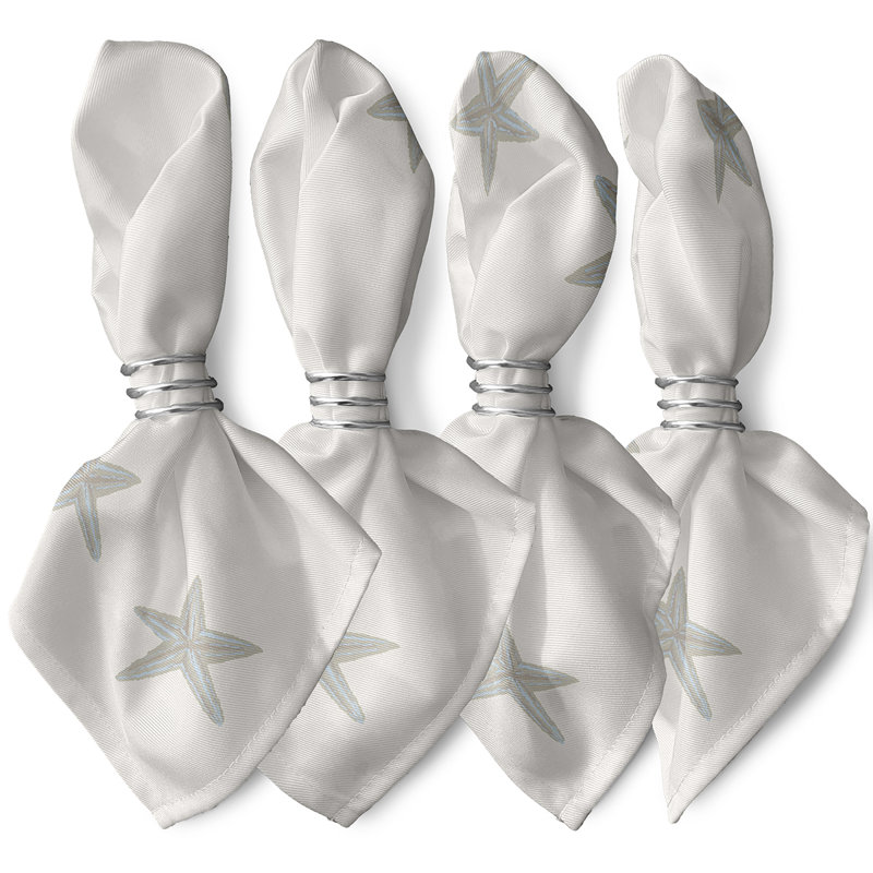 Sherita Polyester No Pattern Square Napkin, Ivory