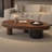 Retro Black Solid Wood Triangle Coffee Table-1672307963-1672307958