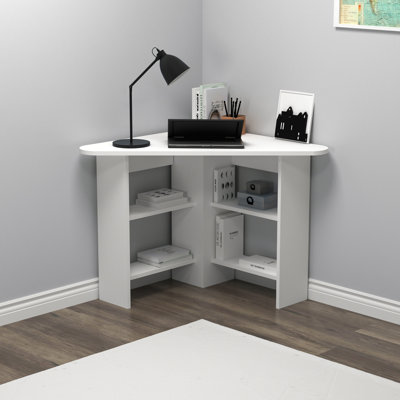 Corner Computer Desk with Shelves