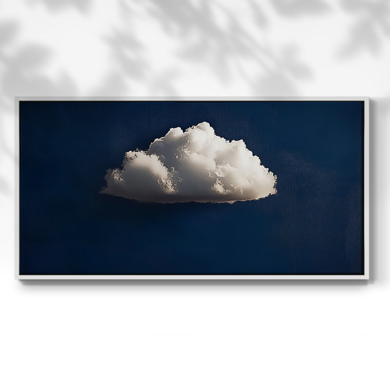 Série paysage - LV - Toile tendue avec châssis encadré - Prêt à accrocher, H 21 po x l 41 po, Blanc