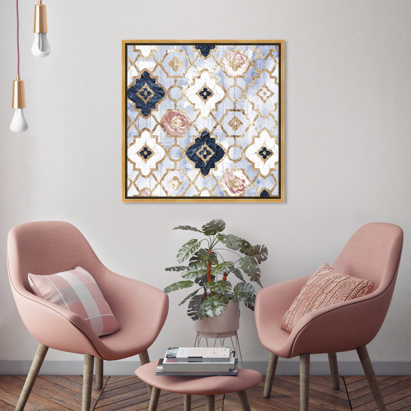«Rose Quartz Moroccan - Floater Frame», impression sur toile, H 24 po x l 24 po