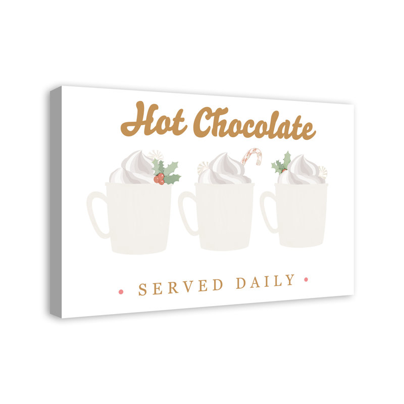 Chocolat chaud servi quotidiennement - Publicité sur toile tendue