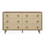Armoire décorative moderne en bois manufacturé abricot crémeux + brun noisette + argent + acier inoxydable-942479587