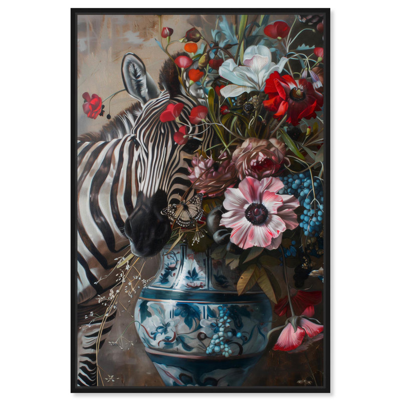 Nature morte sur toile Art Remedy, H 16 po x l 11 po, Cadre flottant noir
