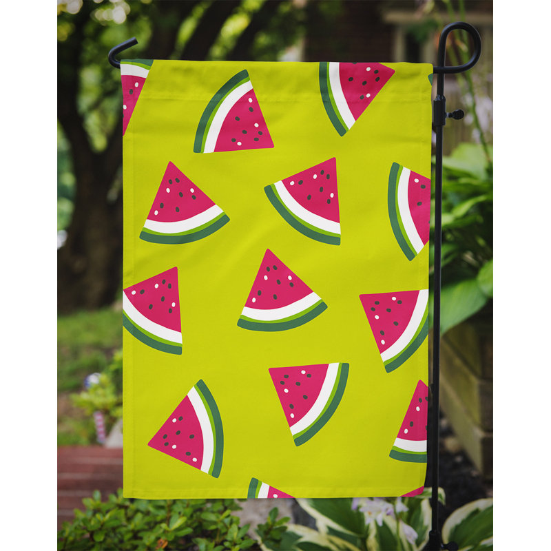 Double Sided 15'' H x 11'' W Polyester Garden Flag, Green