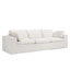 Canapé à compression profonde - aucun assemblage requis avec housse amovible lavable - mélange de coton et de plumes de canard (20% coton / 80% plumes)-812650970