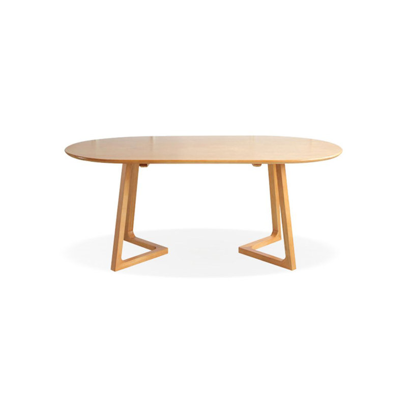 Bureau ovale en bois massif, 29.53" H x 55.12" W x 27.56" D