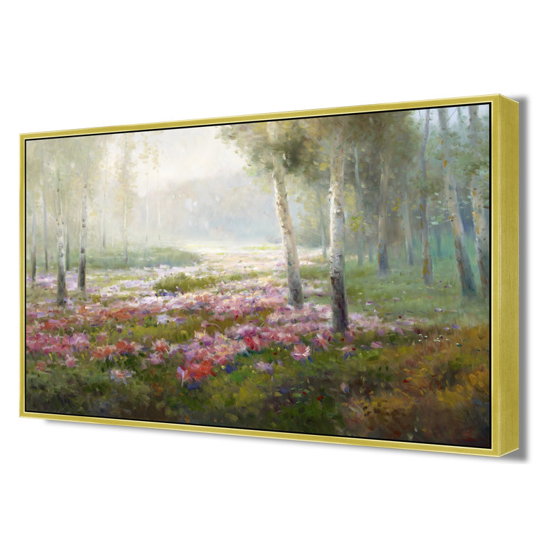 «Dawn In The Birch Grove», H 38 po x l 56 po, Doré