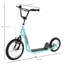Scooters pour enfants de 5 ans et plus et 53,2 x 22,8 x 34,8 avec cadre en acier bleu, conception réglable