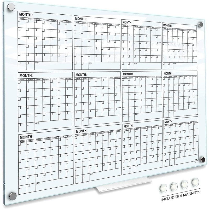 Tableau blanc magnétique 34 po x 46 po 