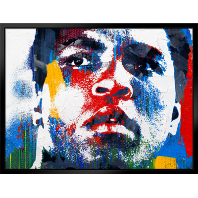 Muhammad Ali II Pop Art-Giclee on Canvas with Float Frame Vertical