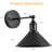 Vintage Black Cordless LED Wall Sconces, Wireless Battery-Operated Wall Lights With Remote Control, Adjustable Brightness, Easy Setup, Long-Lasting Battery Life, Set Of 2