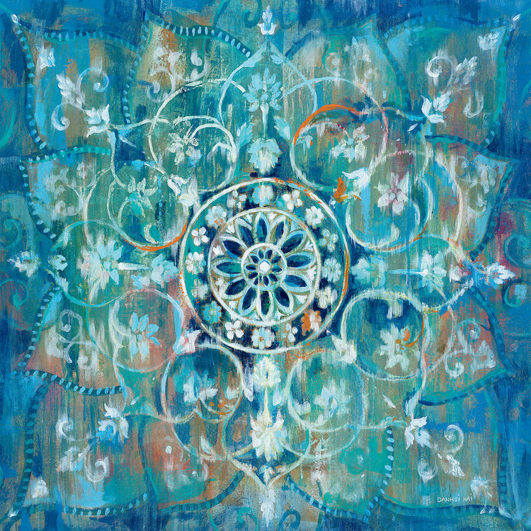 Mandala I - impression d'art graphique, H 18 po x l 18 po x p 1,5 po, Toile