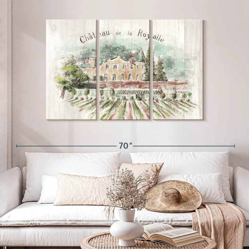 Alvord Chateau Royalle sur bois, H 32 po x l 50 po