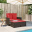 Canapé de patio en rotin 2 places Ebern Designs-953839414-953839401