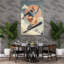 «Skiing Adventure Retro Vintage Abstract Landscape Mountain», reproduction d'art mural-2067773236