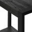 Table d'appoint, côté, bout, table de chevet, lampe, salon, chambre à coucher, stratifié noir, métal noir, industriel-530322215