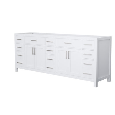 Beckett 83" Freestanding Double Bathroom Vanity Base Only