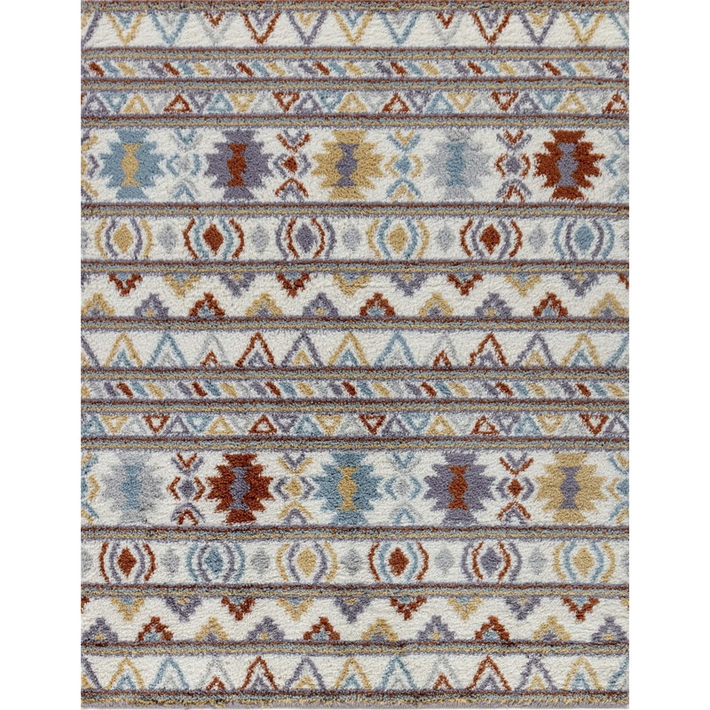 Loft Shag Multi Shaggy Area Rug, Rectangle 5'3" x 7'