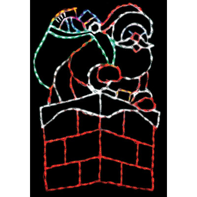 Lumière DEL de la cheminée père Noël