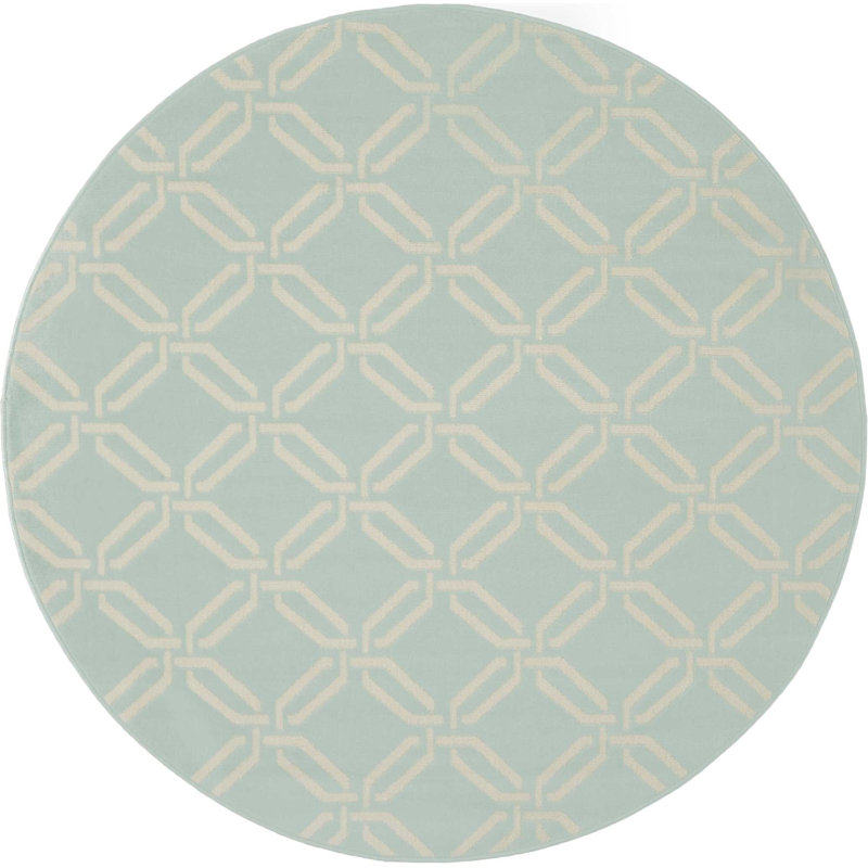 Garnier Geometric Indoor Rug, Round 5'3"