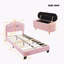 Ensemble de chambre à coucher 2 pièces avec lit plateforme tapissier en forme de fleur à DEL-653461657-653461670