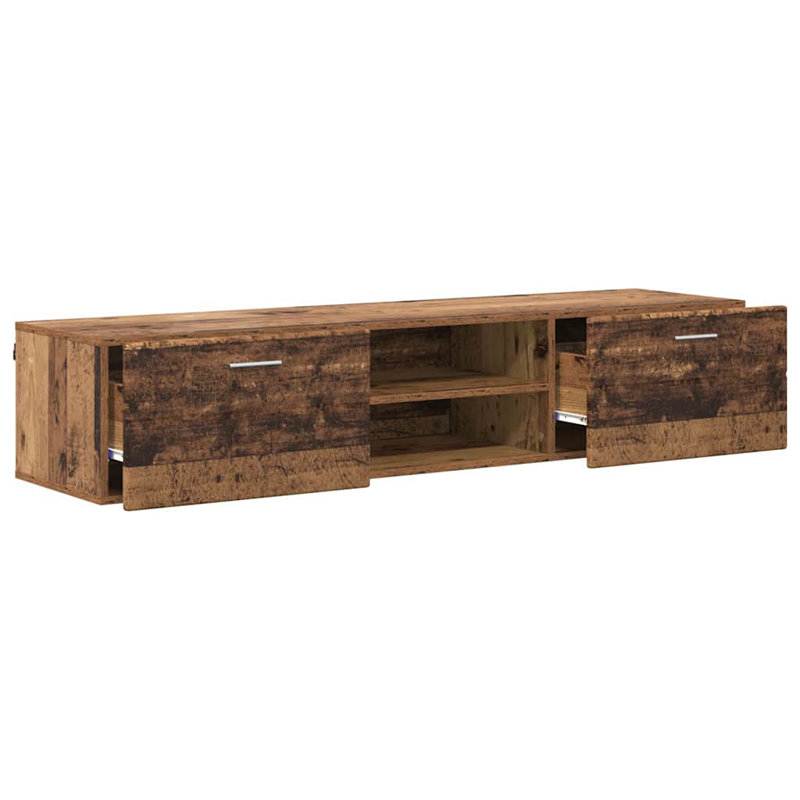 Unfinished TV Stand for TVs up to 65", Old Wood