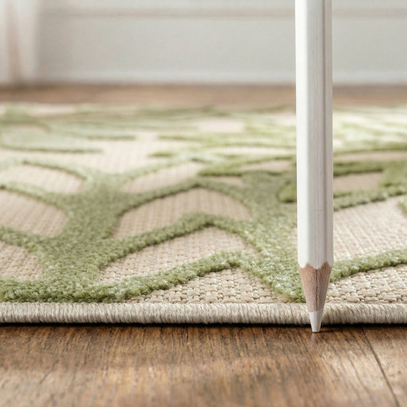 Tapis intérieur / extérieur floral Aril, Rectangle 12 pi x 15 pi