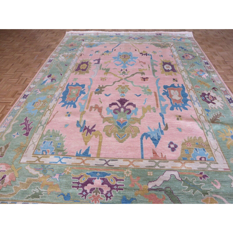 Tapis unique rose de 8 pi 11 po x 12 pi One-of-a-Kind