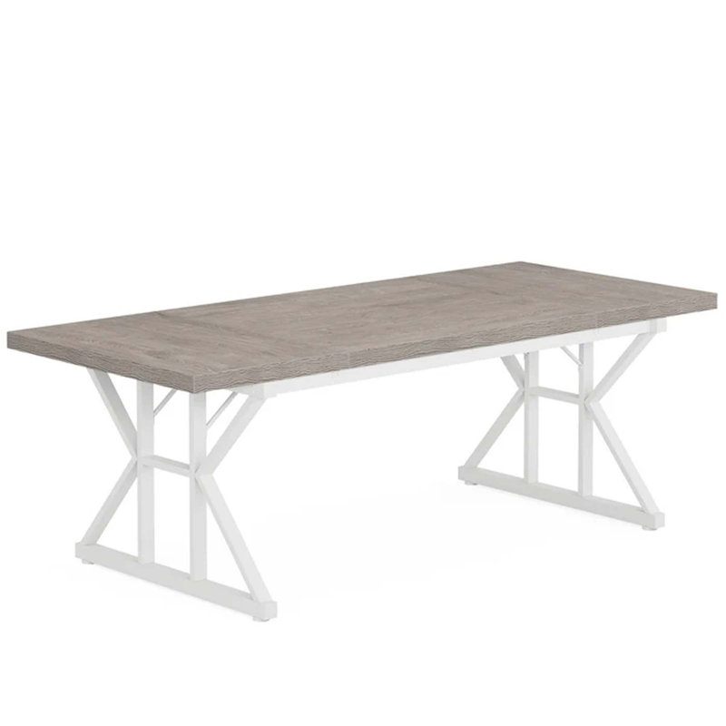 Table de salle à manger Taneja, H 29,52 po x L 70,86 po x l 31,49 po, Light Brown/Black