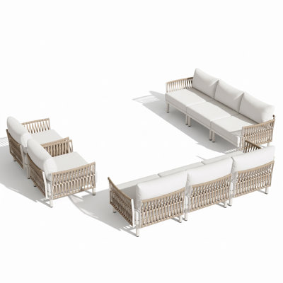 Ensemble de canapé modulaire d'extérieur sans table