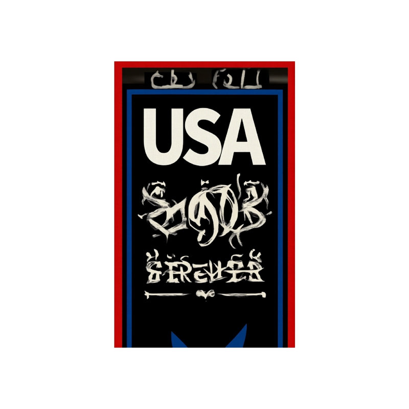 Drapeau décoratif Graffiti Bold USA