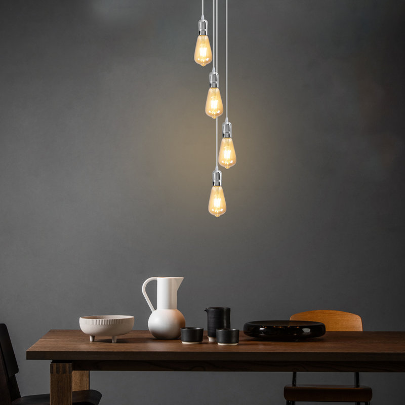 Brodeur 4 - Light Chrome Cluster Pendant, No