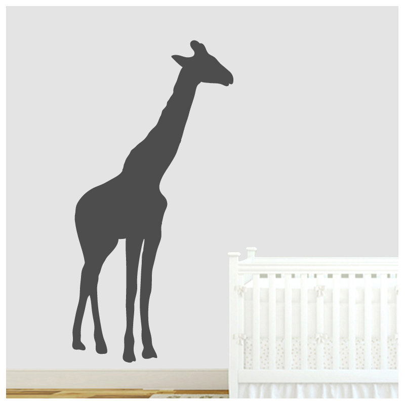 Adhésif décoratif girafe, Gris foncé
