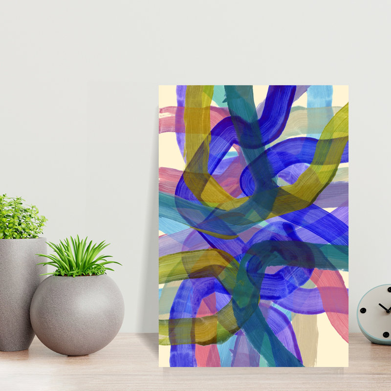 Art contemporain, art mural lilas contemporain abstrait, H 18 po x l 12 po