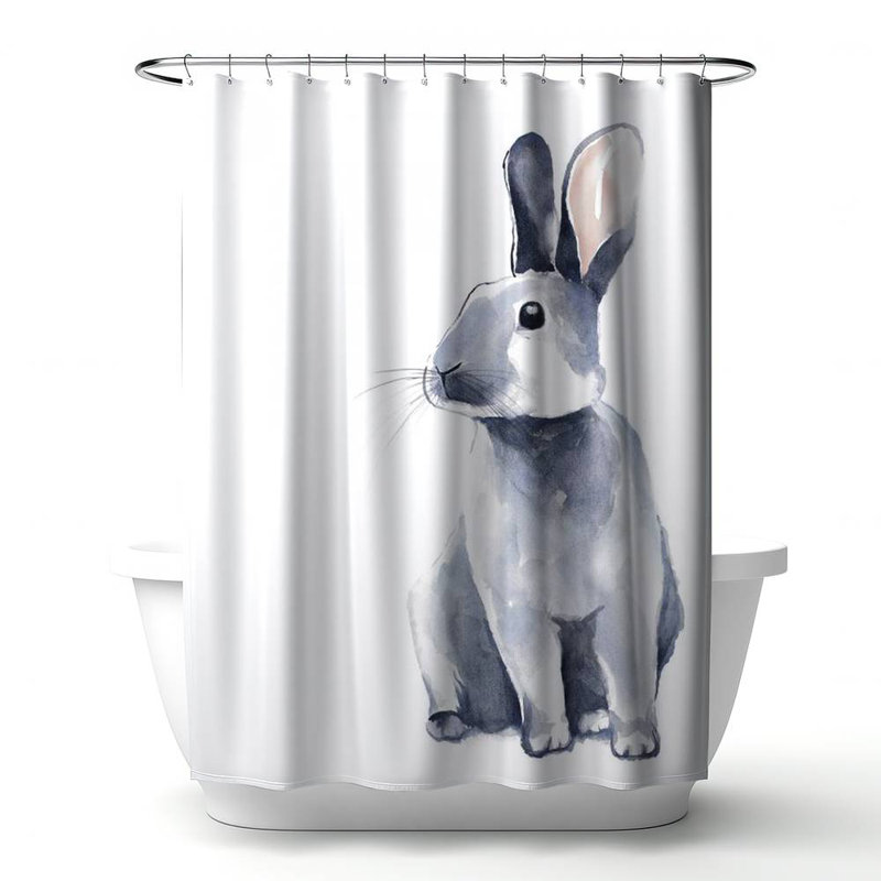 Danaca – Polyester Shower Curtain, Dye Sublimation Print, 71" W × 74" L
