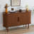 Sideboard Buffer Cabinet with Fluted Slide Doors-1159664252