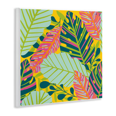 Tropical Leaf Toss Wall Plaque, design by Jilly Jack Designs
