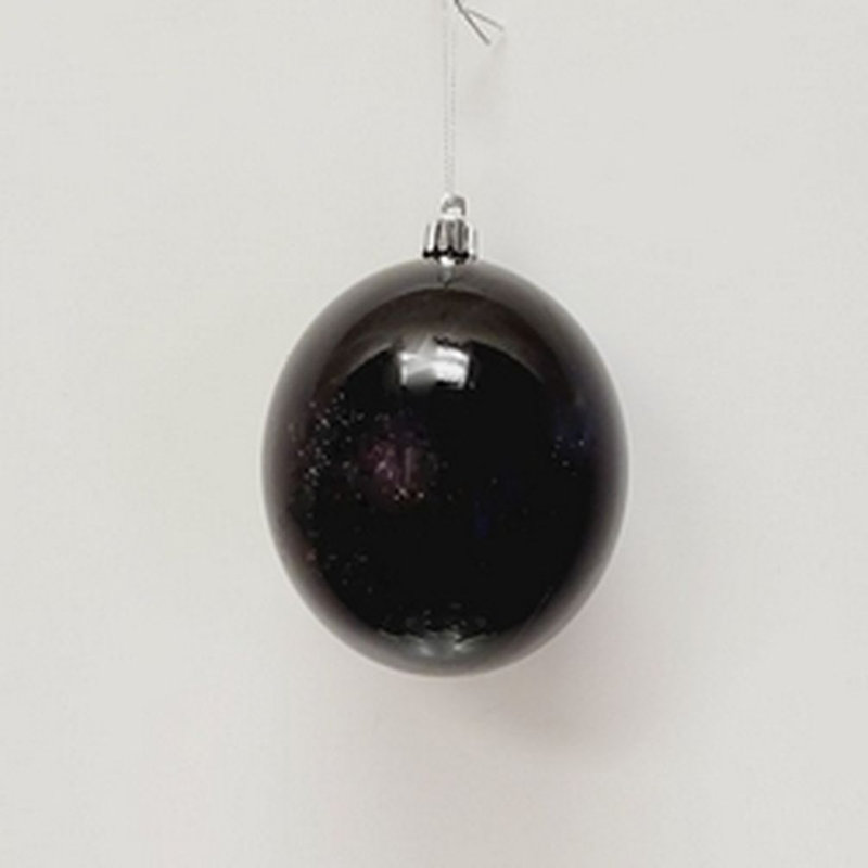 Ensemble d'ornement boule matte de 4, Noir