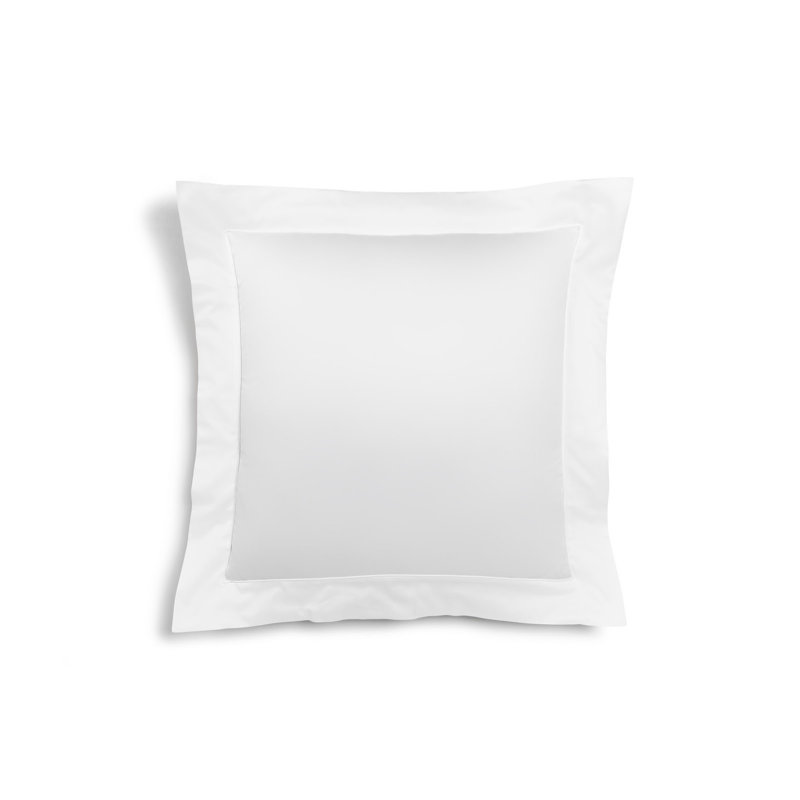 Single Ajour Pillow Sham, White, Euro