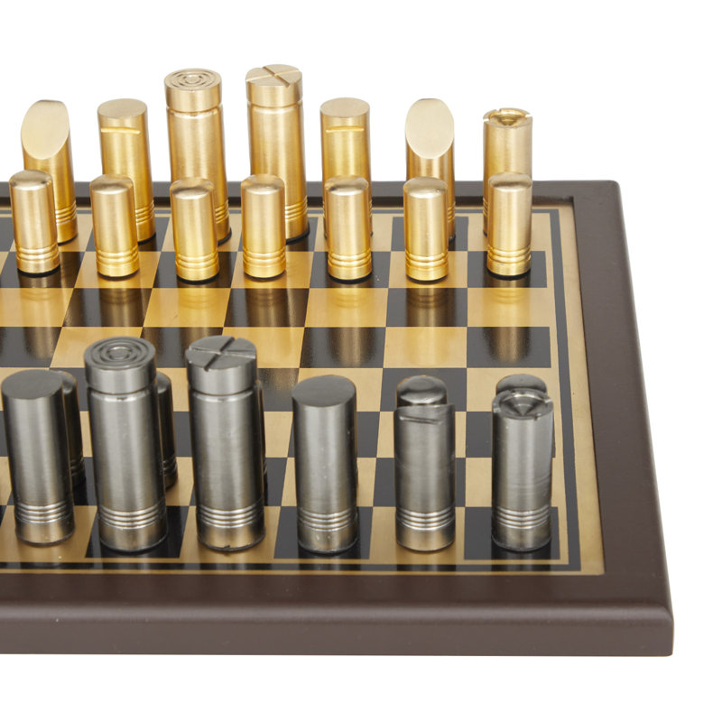 Ensemble de jeu en aluminium Neta, H 3,85 po x L 14 po x l 14 po, Doré / Noir