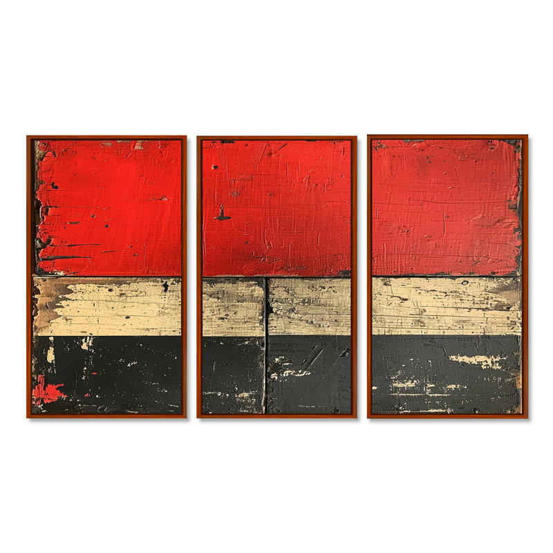 Sherwood - ensemble d'art mural minimalisme, H 28 po x l 36 po x P 1 po, Cadre flottant brun