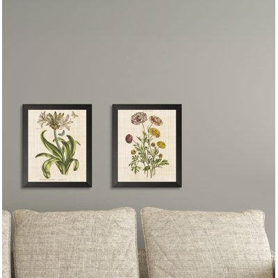« linen herbes botanique xx & xxii » par sauvage pomme portfolio-2 pièces cadre photo, ensemble d’impression sur papier