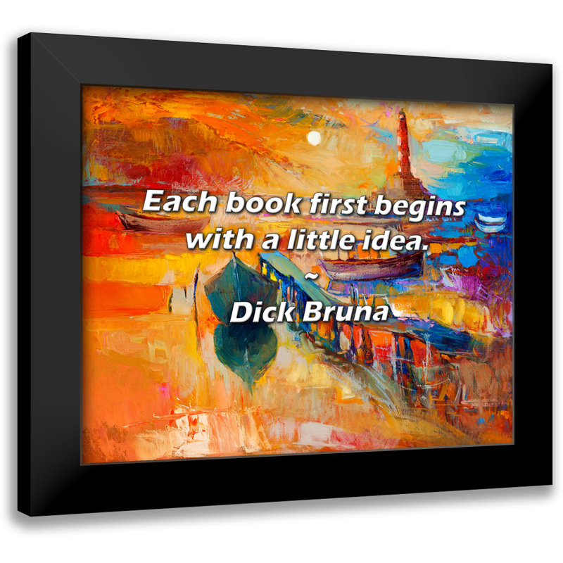 Citation de Dick Bruna: Chaque livre commence par une petite idée.