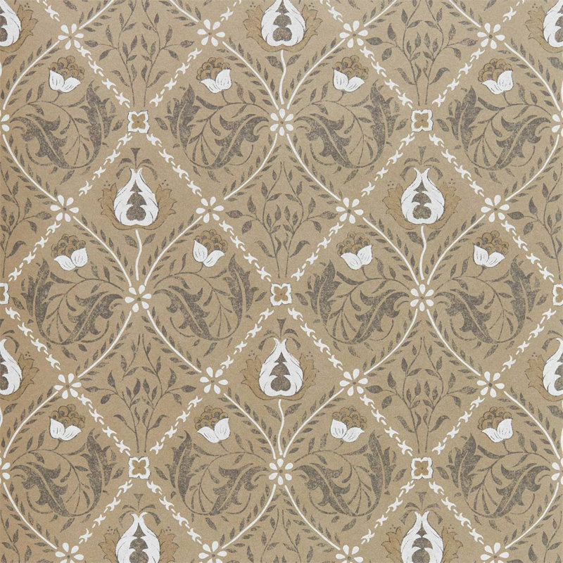 Pure Trellis Wallpaper, Gold