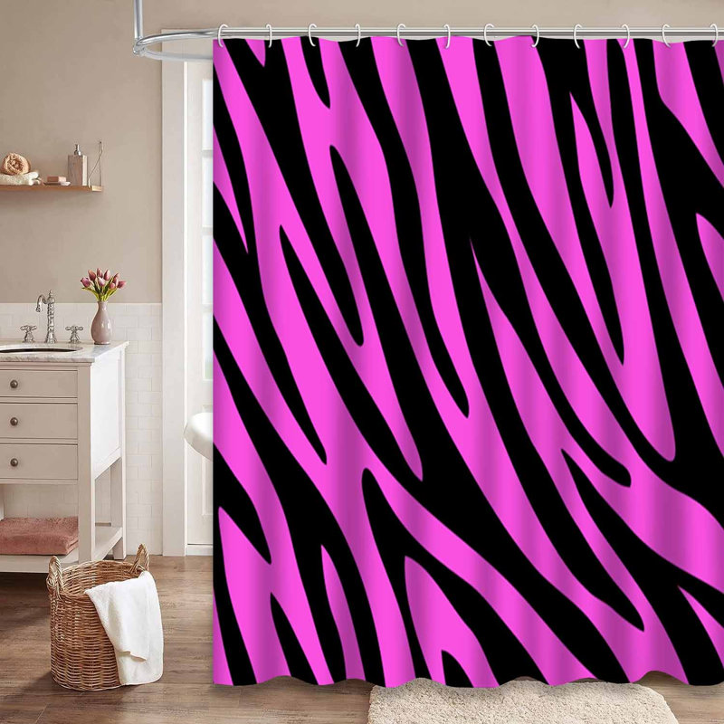 Rideau de douche noir imperméable, rideaux de douche pour la salle de bain avec 12 crochets, 72" L x 84" W