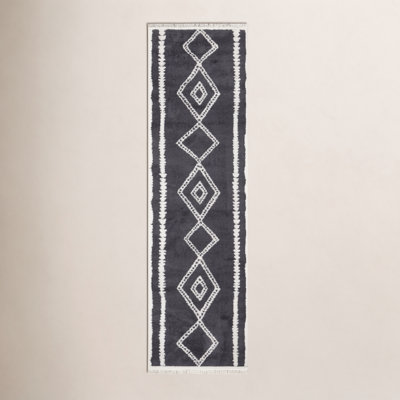 Lange Black White Southwestern Rug